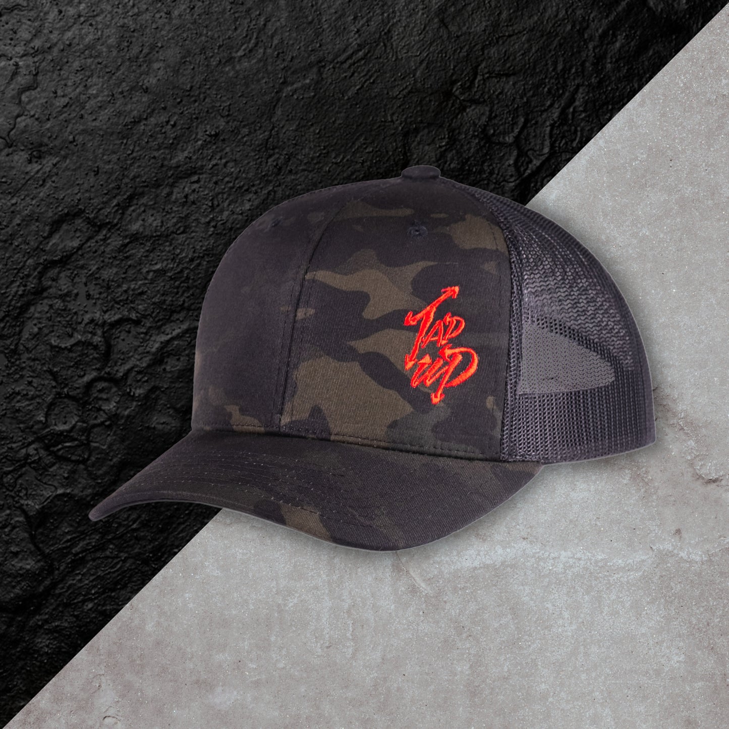 TapUp Tactical Camo Print Snapback Hat - Blend In, Stand Out